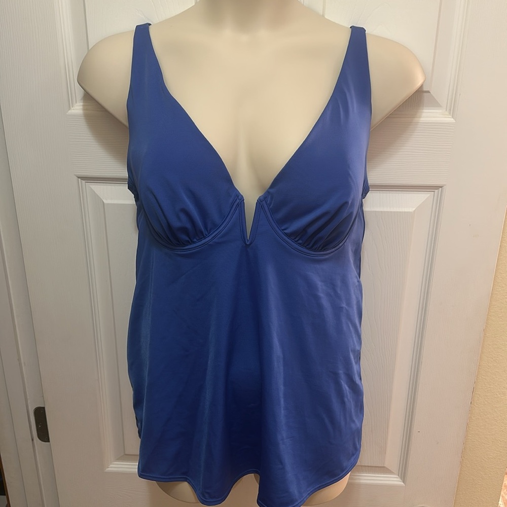 Lane Bryant Blue Swim Top